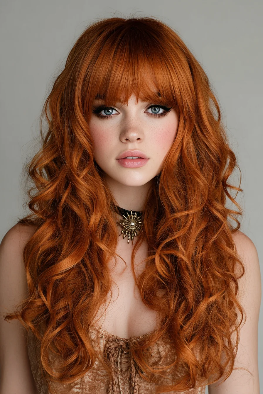 Long Layered Copper Waves with Full Fringe