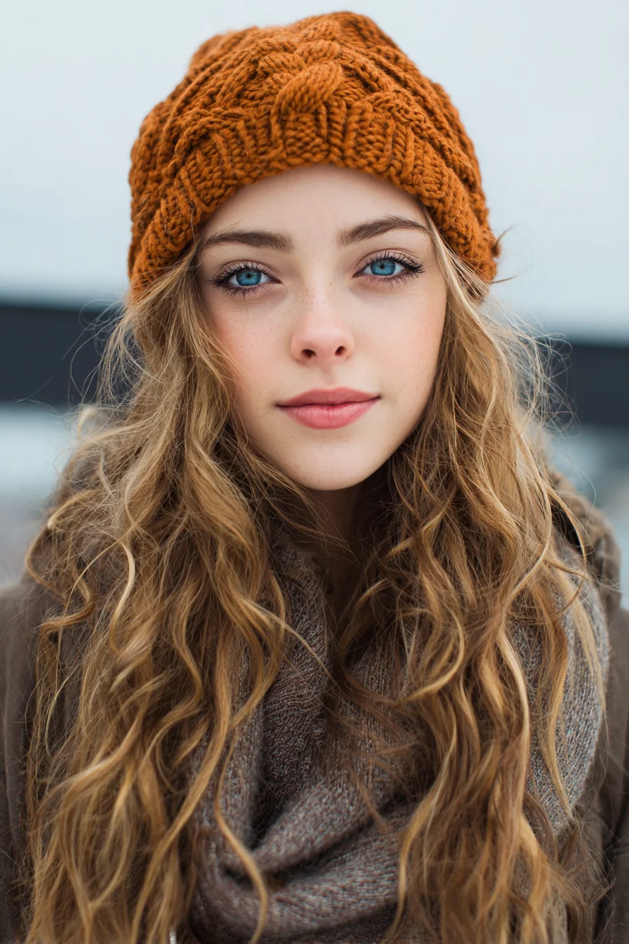 Long Loose Beach Waves — Natural Textured, Beanie-Friendly Style