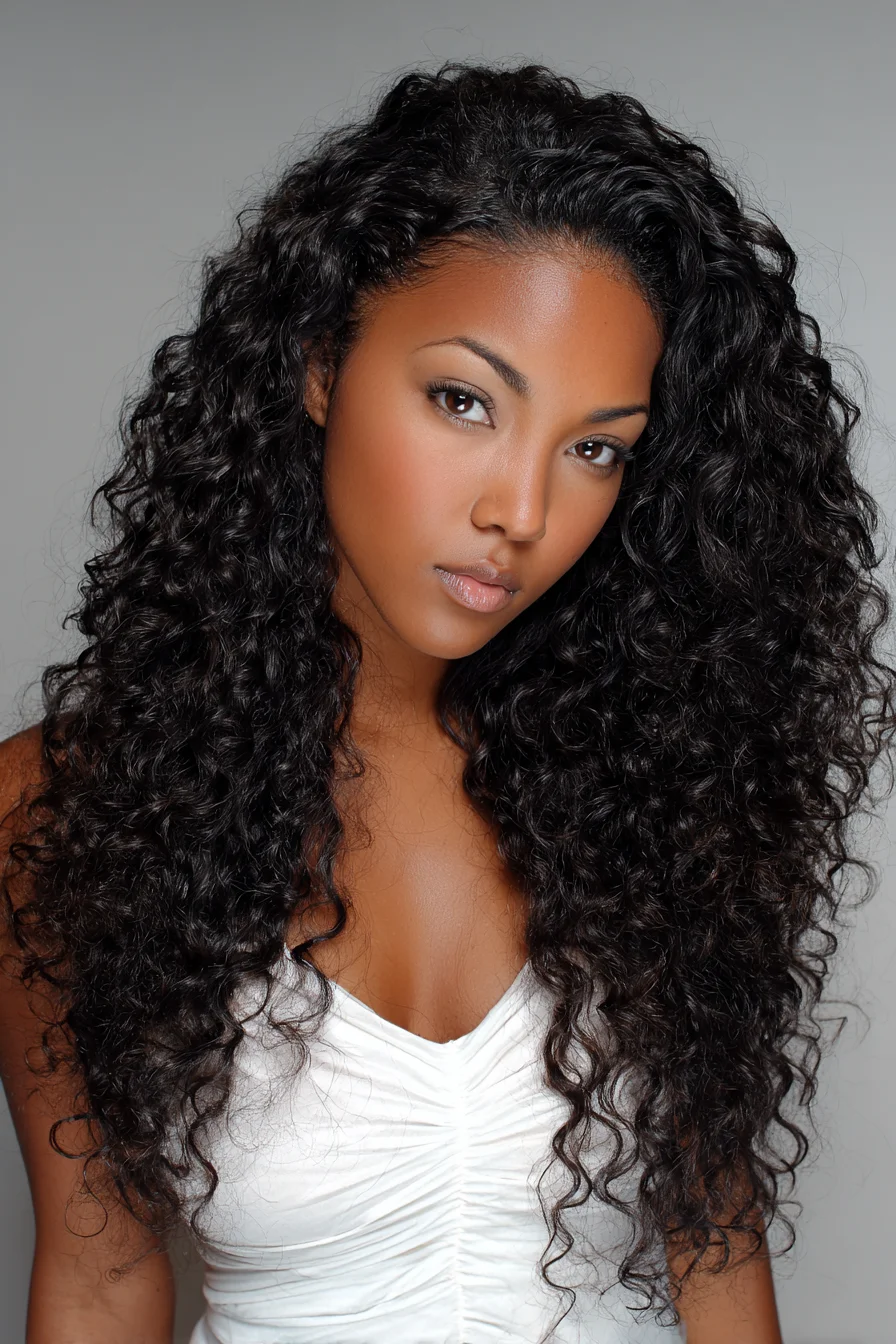 Long Voluminous Defined Curls — Natural Curly Hair Styling