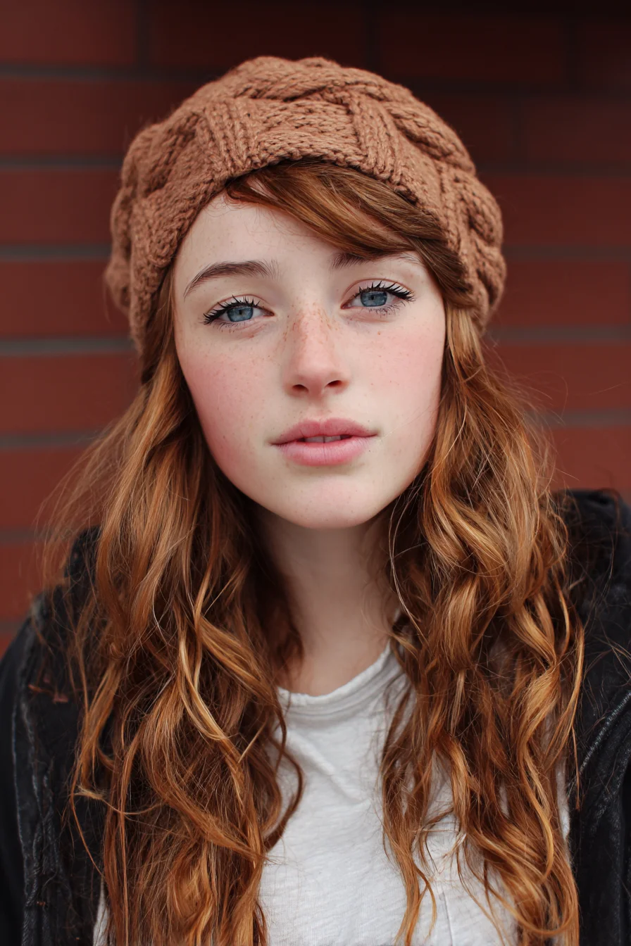 Loose Beachy Waves with Side‑Swept Fringe for Wavy to Curly Hair