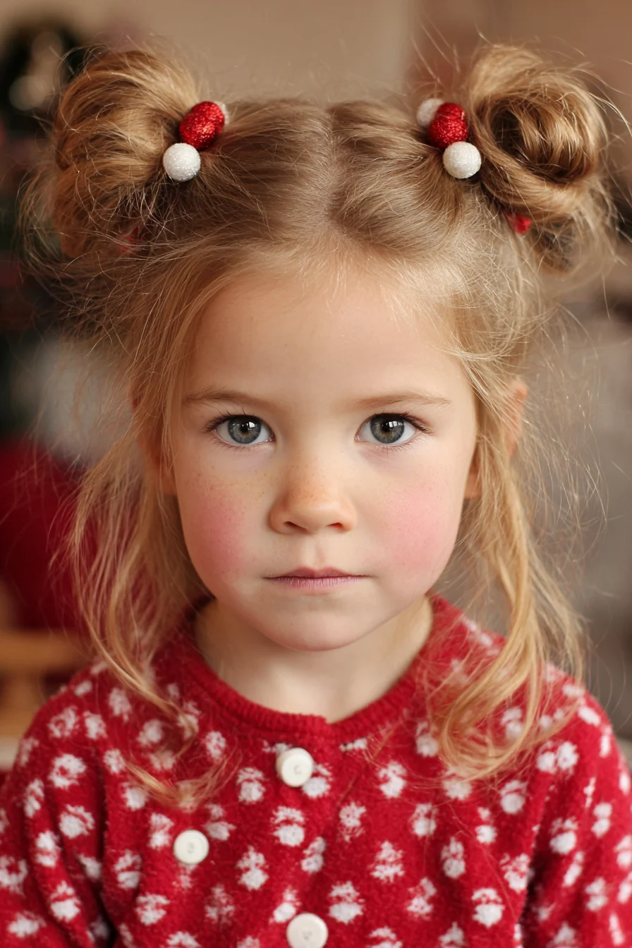 Loose Double Buns with Face‑Framing Tendrils — Playful Everyday Style