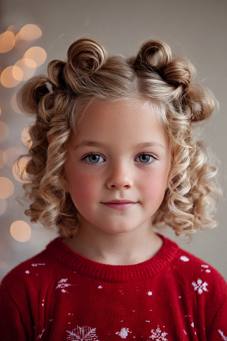 Mini Pin Curls with Spiral Ringlets — Short to Mid-Length Curly Style