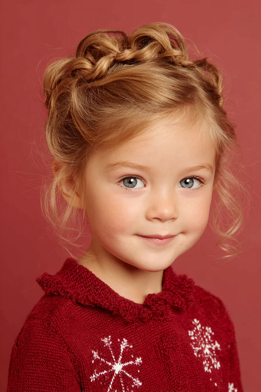 Soft Twisted Crown Braid Updo with Face‑Framing Tendrils