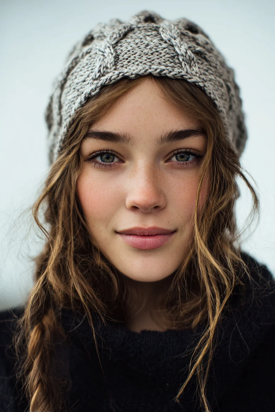 Textured Beachy Waves with Face‑Framing Tendrils & Loose Side Braid