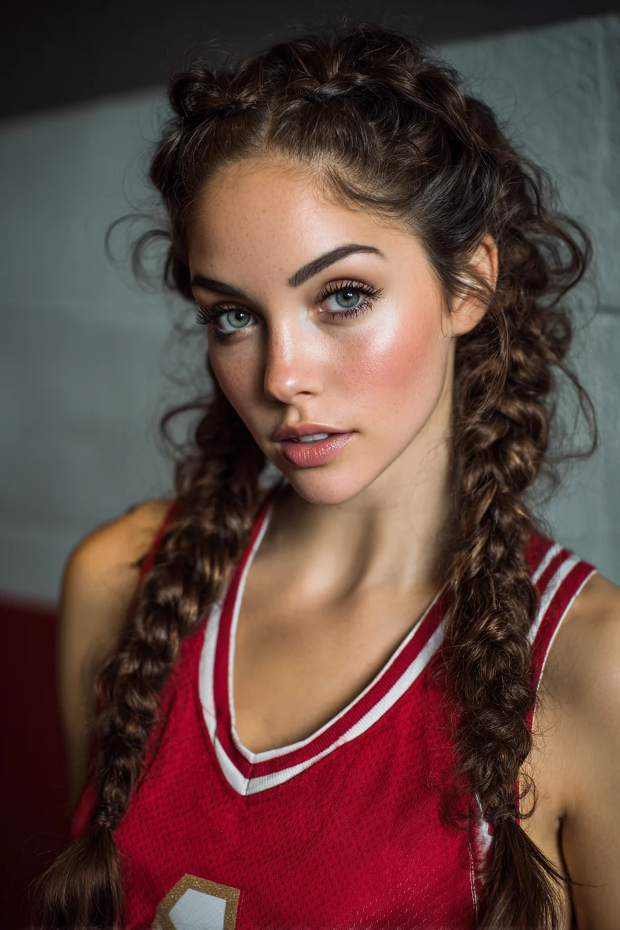 Textured Double Dutch (Boxer) Braids with Pancaked Volume
