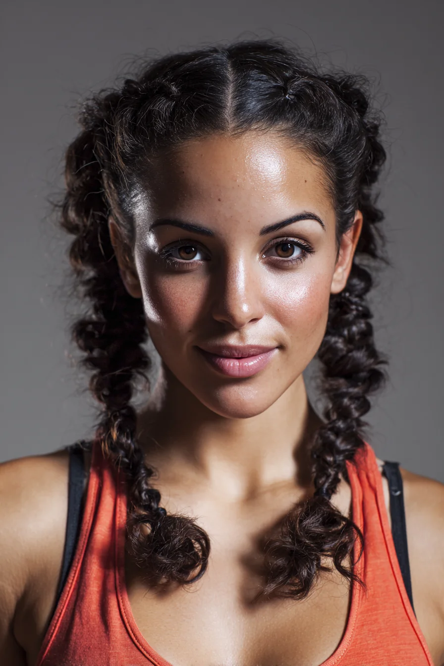 Textured Double Dutch Braids for Curly Hair