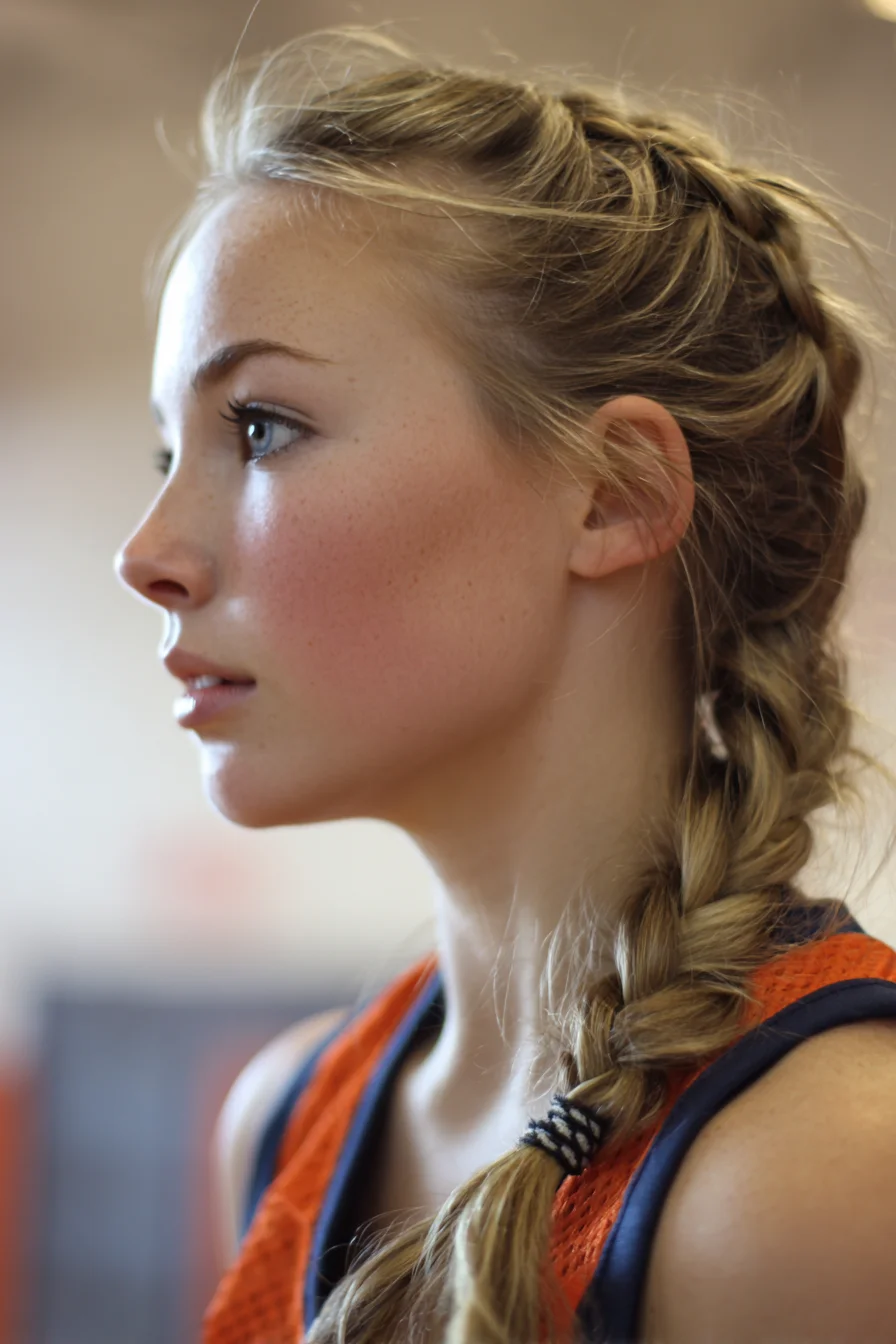 Textured Dutch Side Braid with Loosely Pancaked Finish