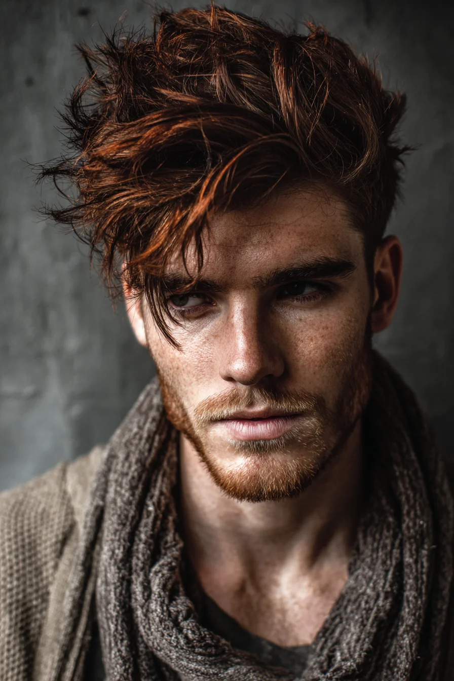 Textured Messy Crop with Long Fringe — Ideal for Thick Wavy Hair