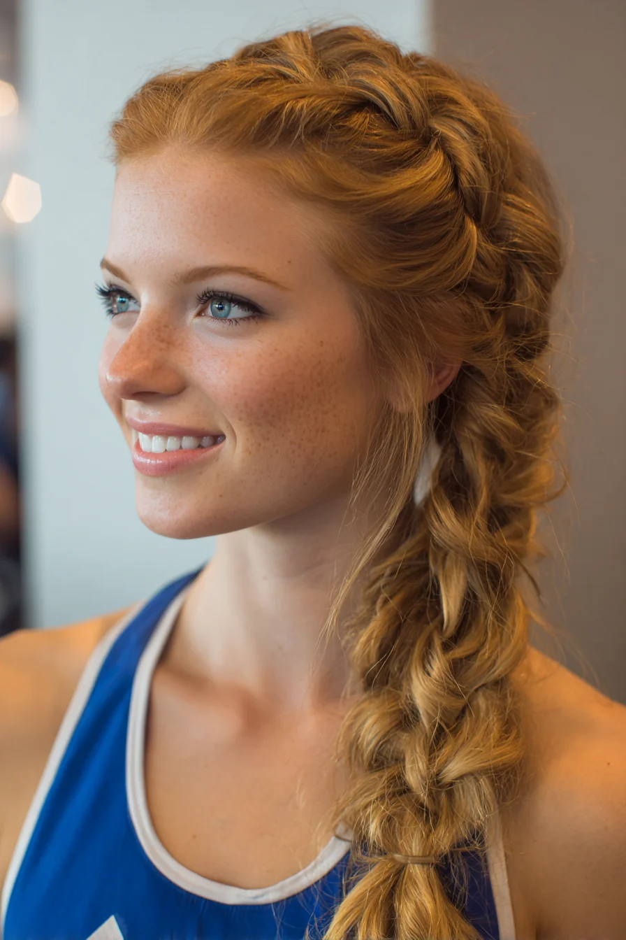 Textured Side French-to-Fishtail Braid — Loose Boho Side Braid
