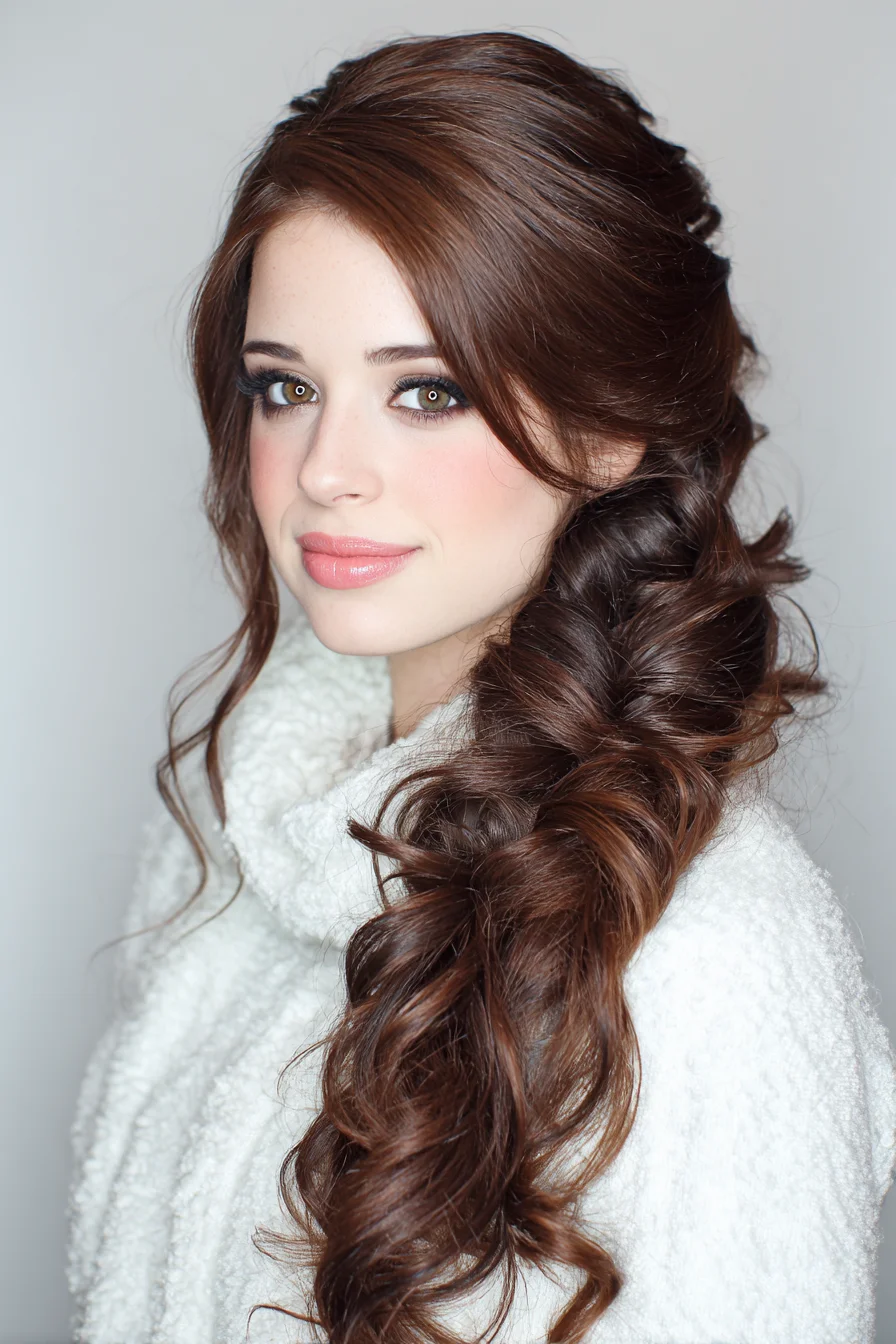 Textured Side‑Swept Rope Twist with Loose Salon Curls