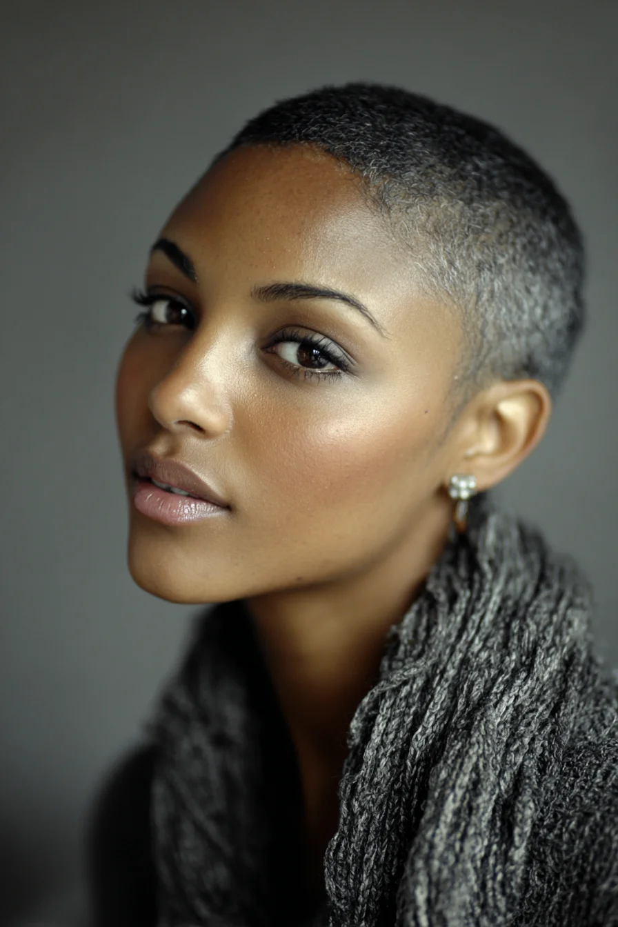 Textured Tapered Buzz Cut — Natural Short Crop for Coily & Curly Hair