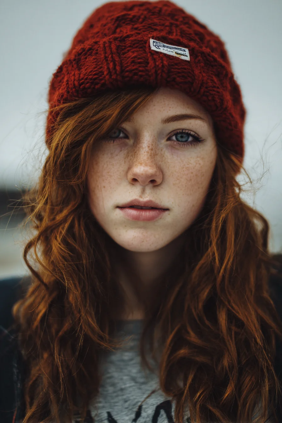 Tousled Long Copper Waves with Face‑Framing Layers