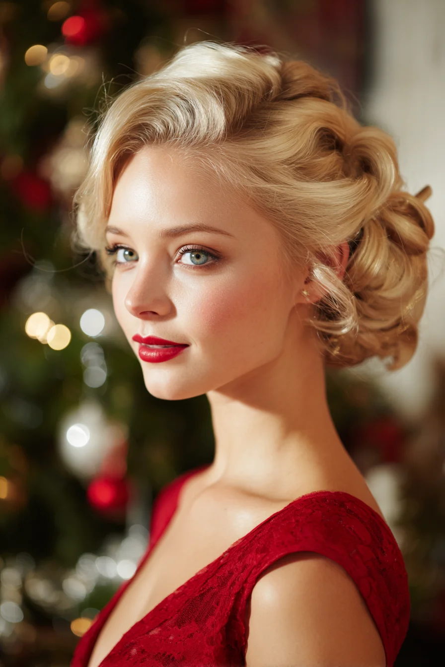 Vintage Textured Low Bun — Elegant Updo for Fine to Medium Hair