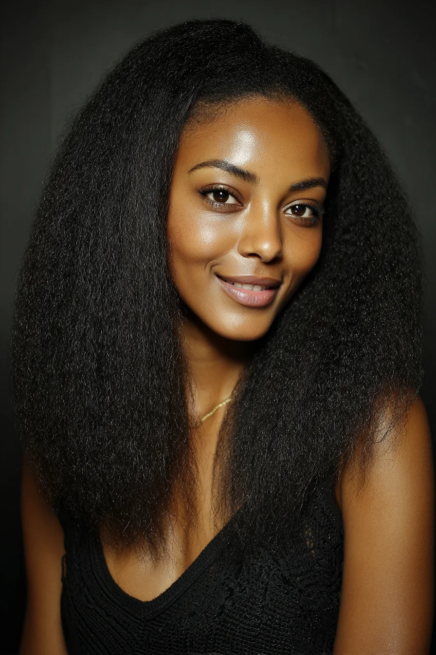 Voluminous Blown-Out Natural Afro-Texture Stretch — Tension Blowout for Kinky/Coily Hair