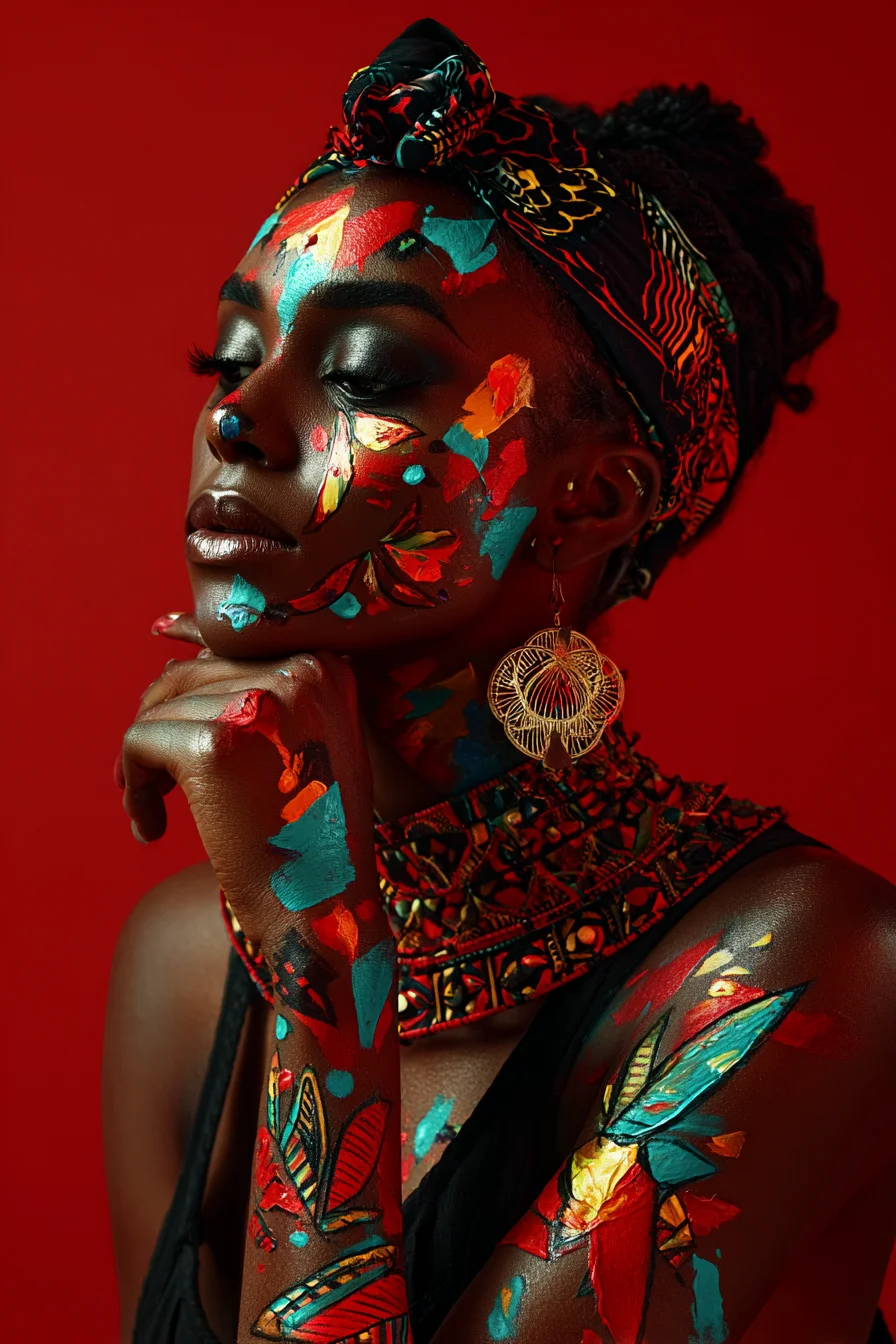 Bold Color Against Crimson