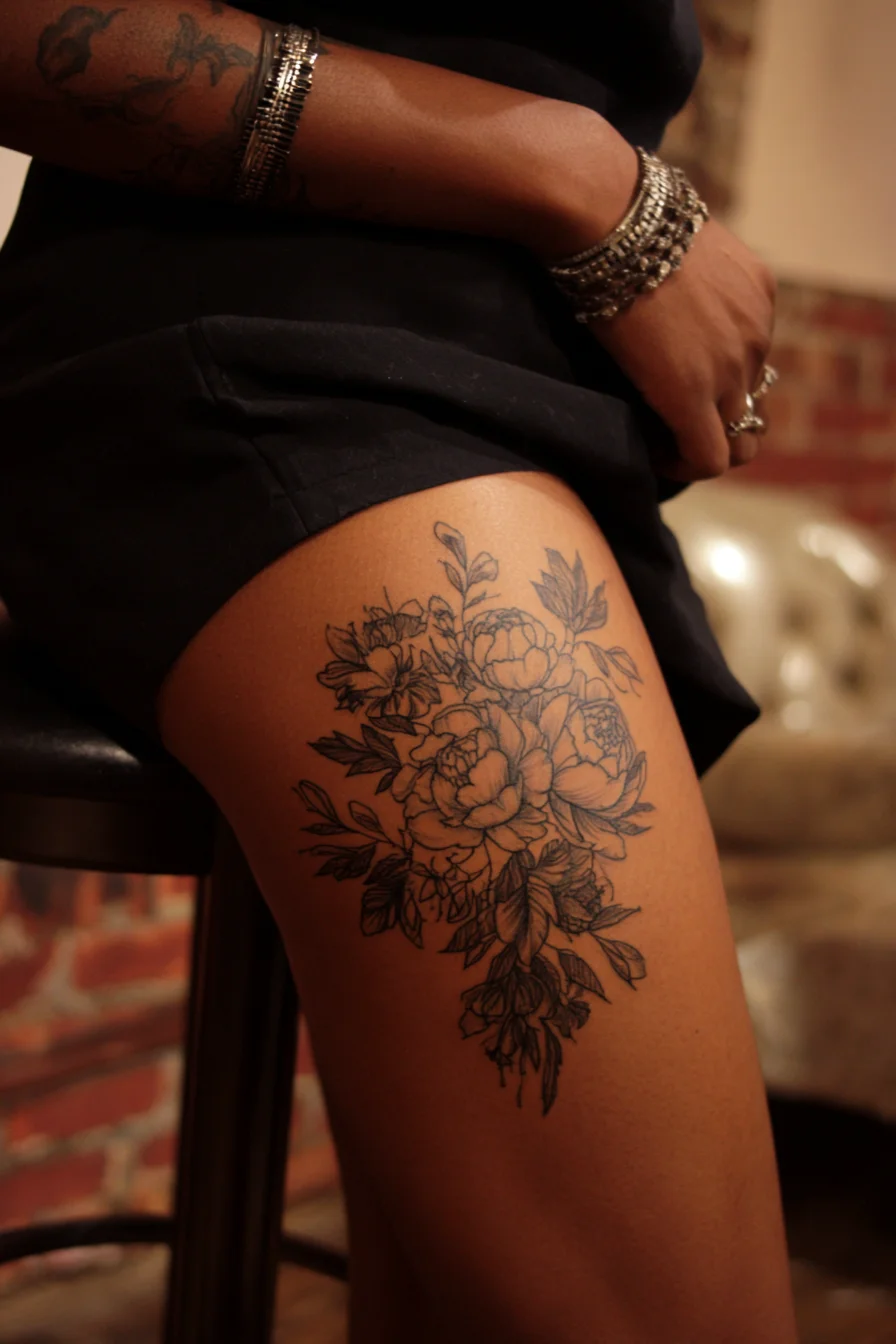 Botanical Ink on Dark Skin