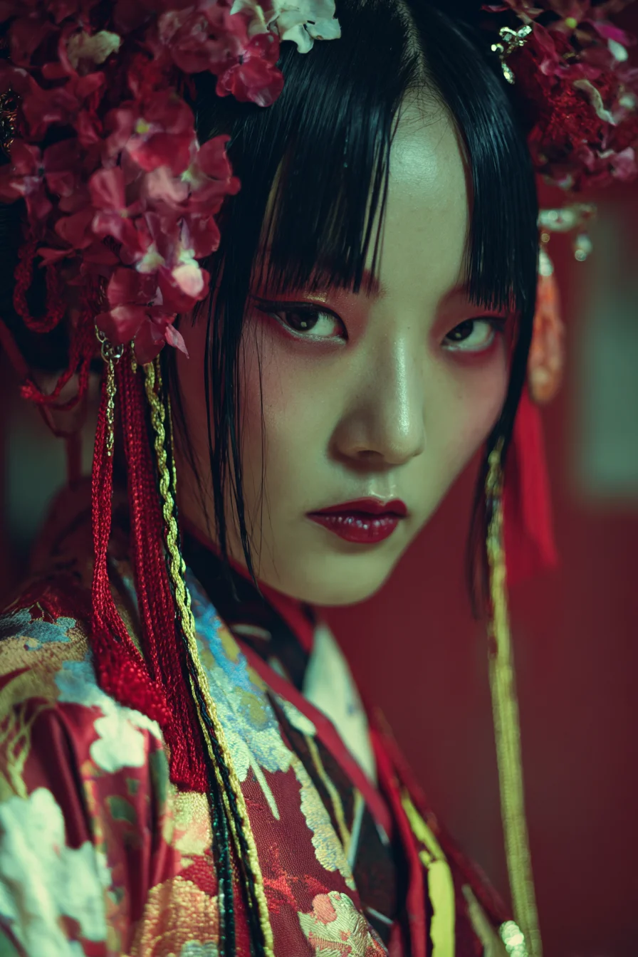 Crimson and Gold in Full Bloom