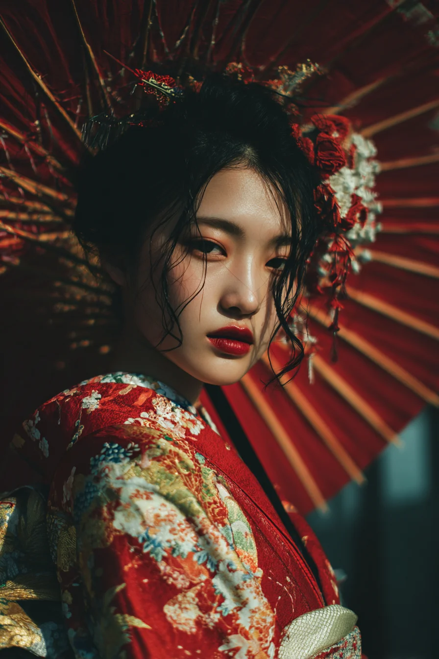 Crimson and Gold in Sunlight