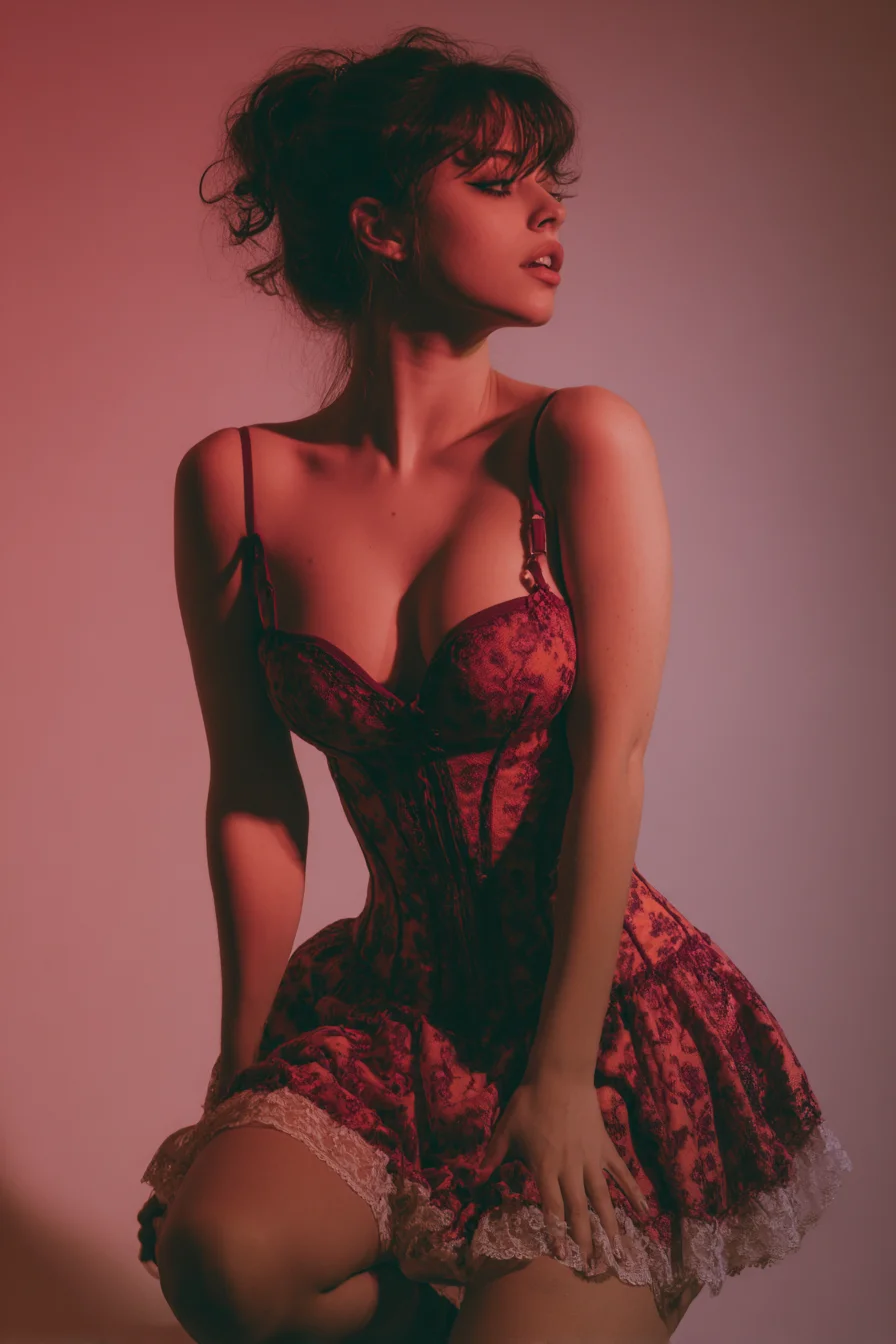 Crimson Lace in Warm Light