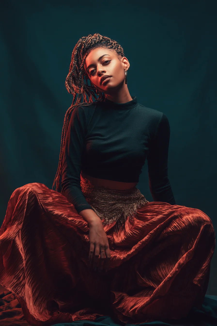 Crimson Skirt, Cool Gaze