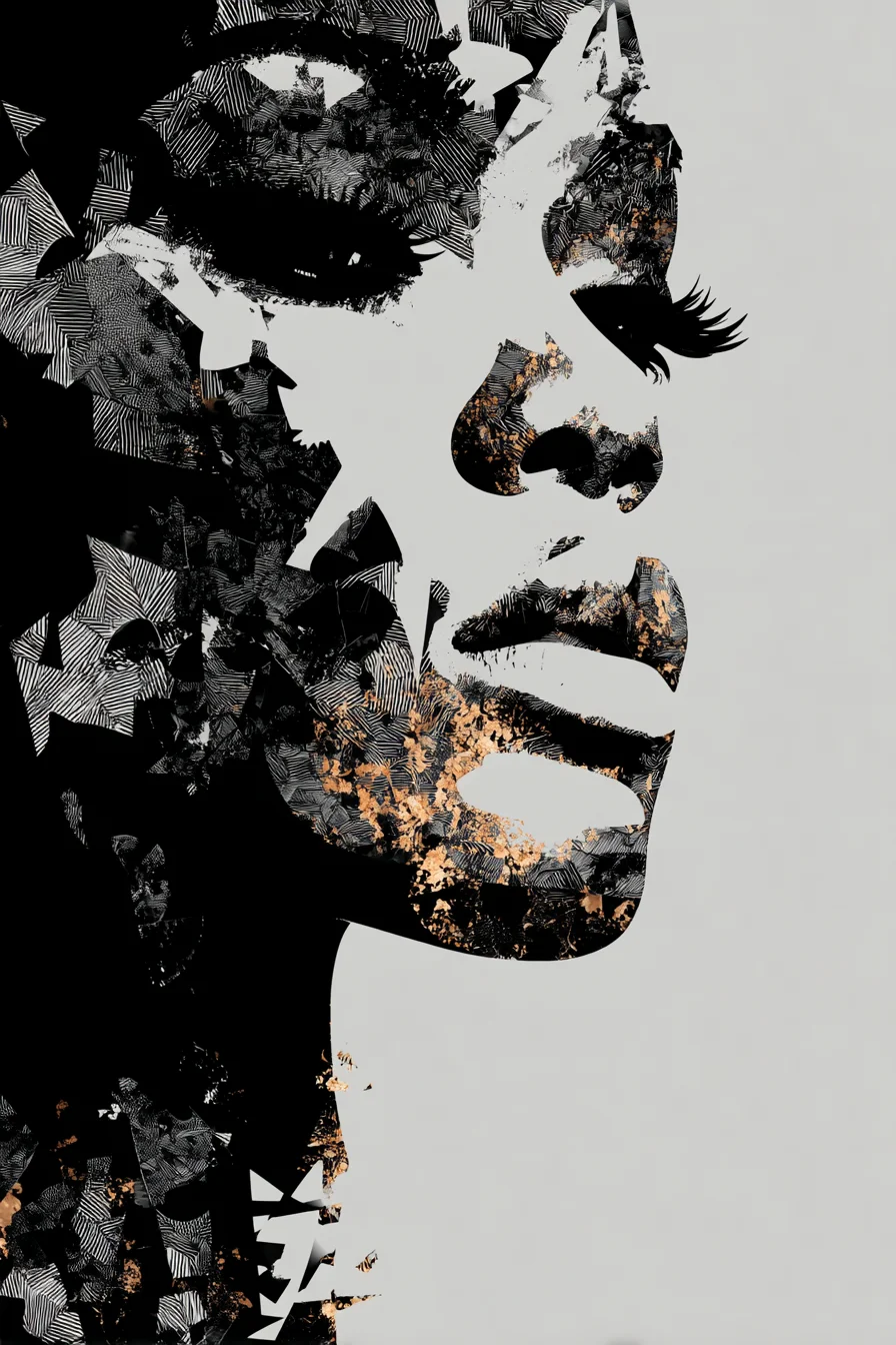 Fractured in Gold and Shadow