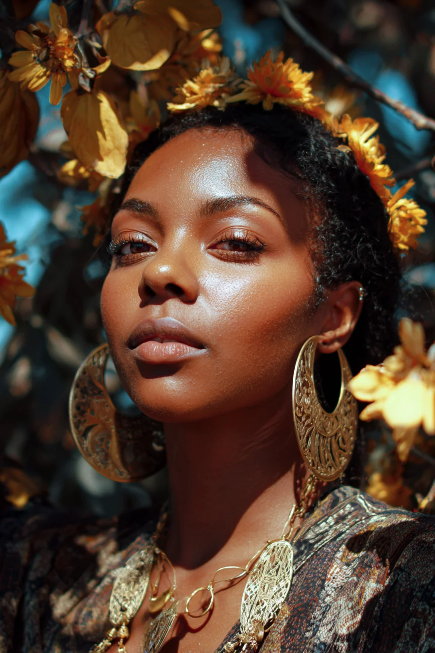 Gold and Bloom in Warm Light