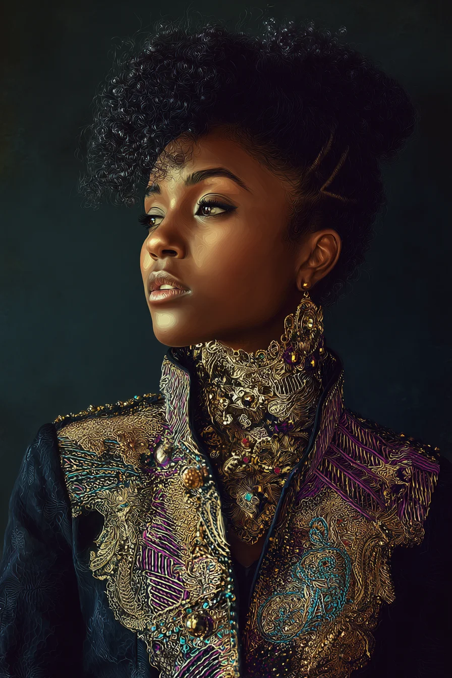 Gold and Curls in Deep Shadow