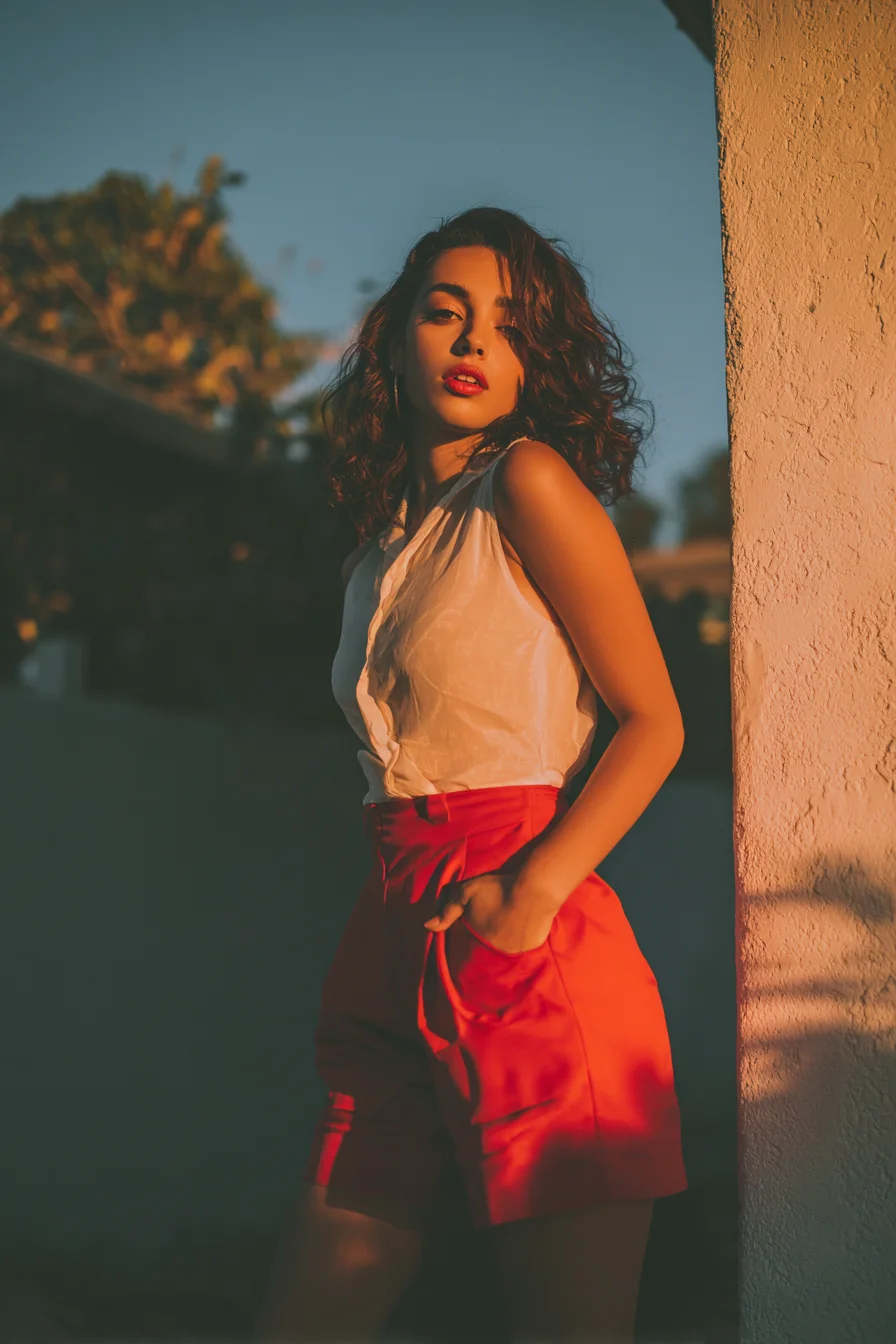 Golden Hour in Red and White