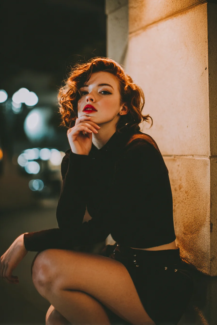 Golden Light and Red Lips