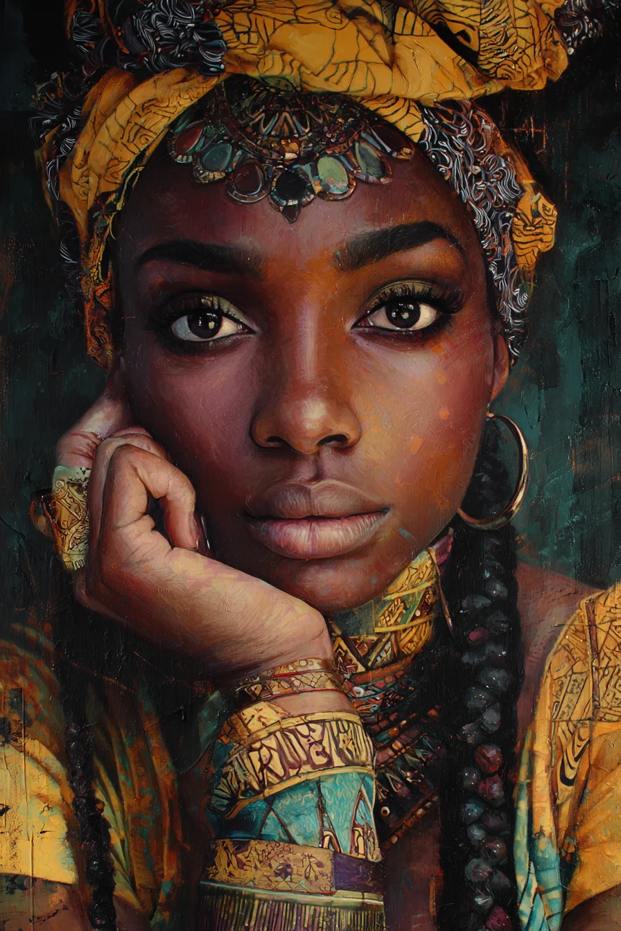 Golden Wrap and Jeweled Crown