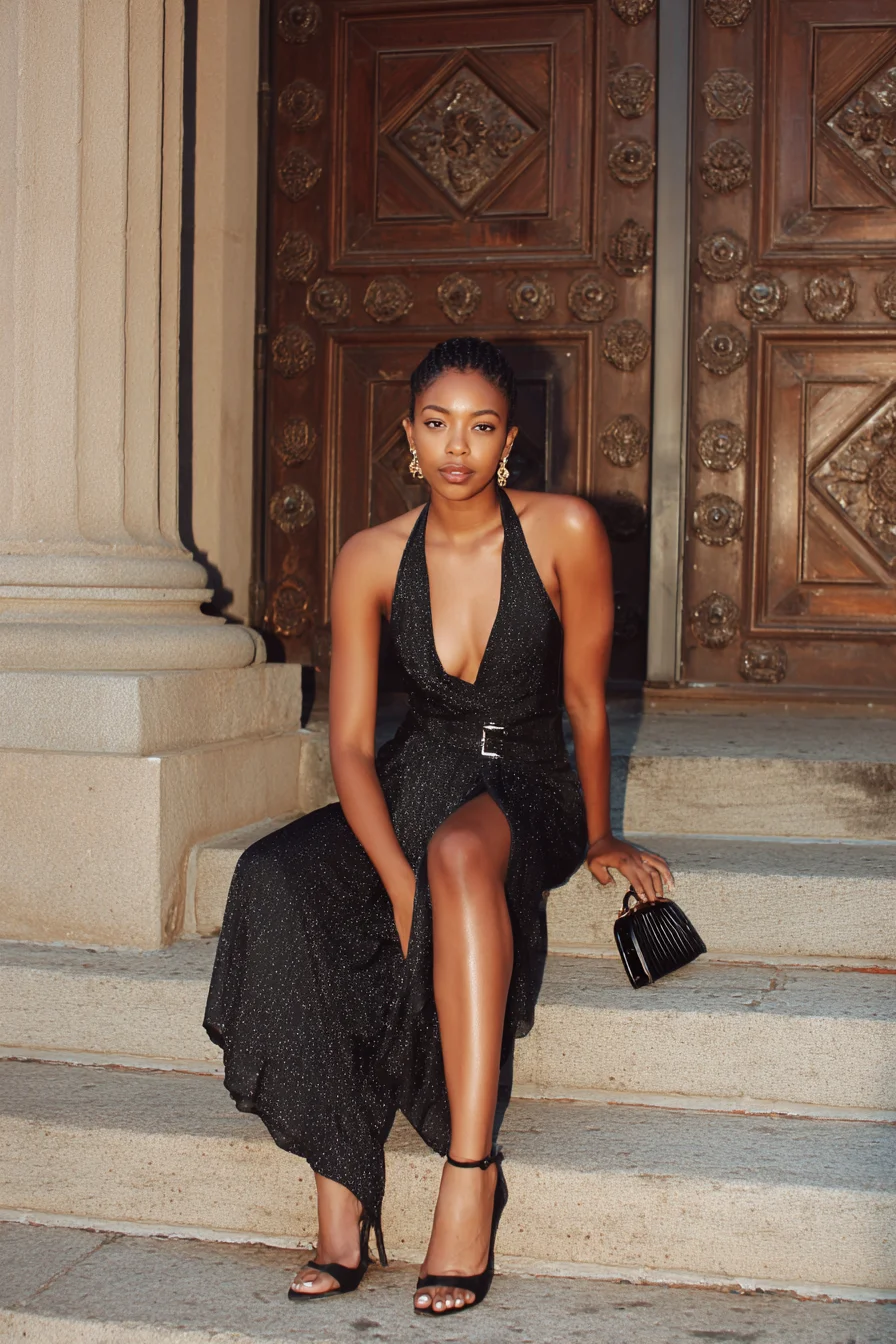 Midnight Glamour on the Steps