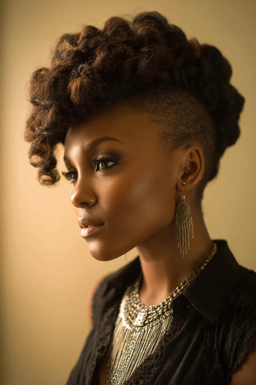 Natural Curls Meet Shaved Sides