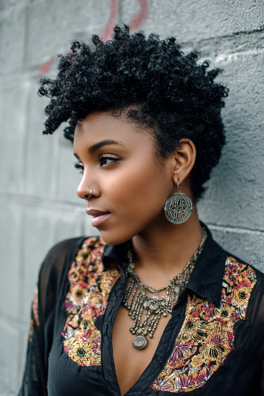 Natural Curls With Urban Edge