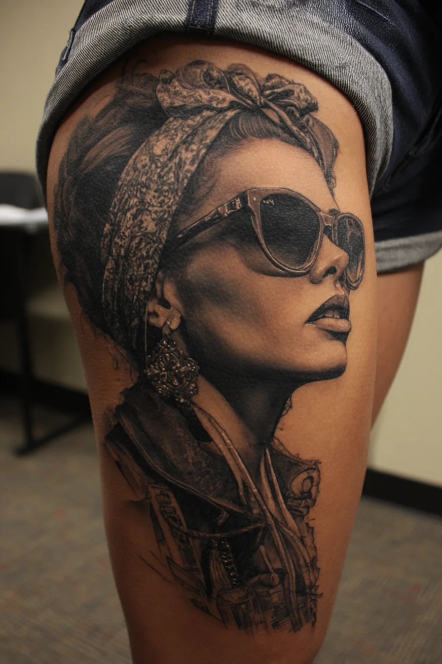 Portrait in Ink on Skin