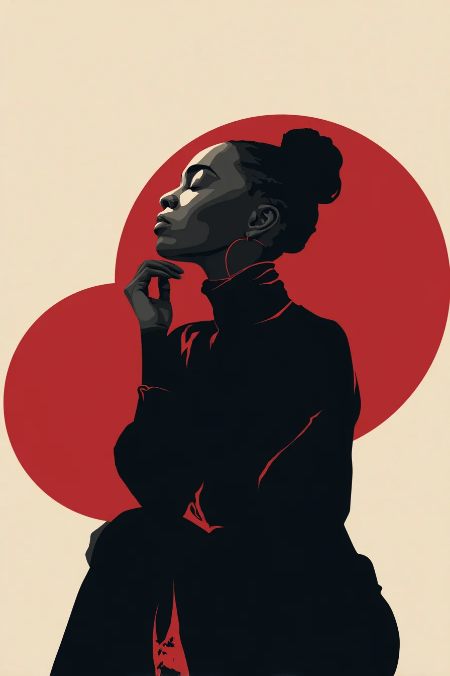 Quiet Power in Red and Black