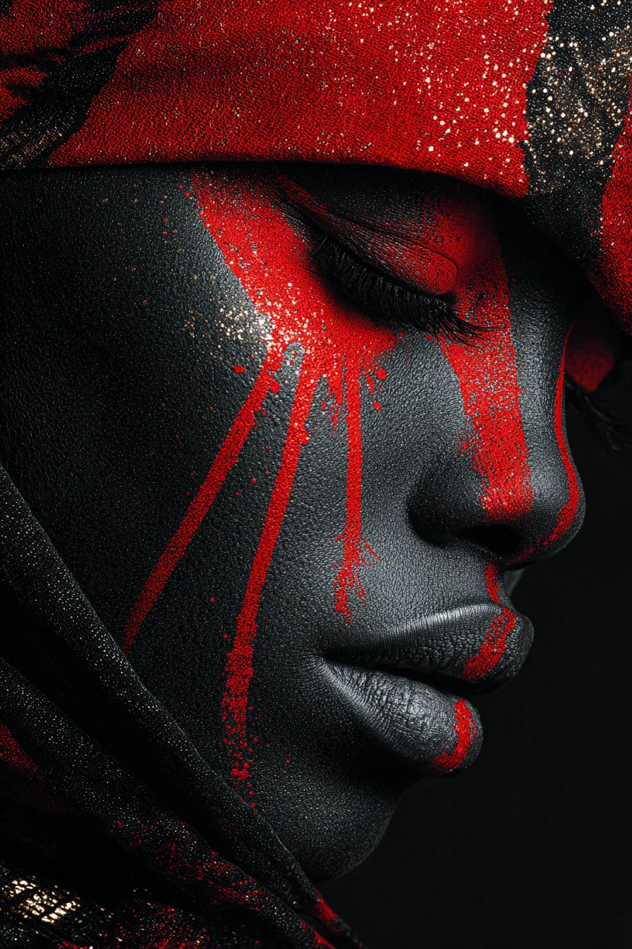Red and Black War Paint
