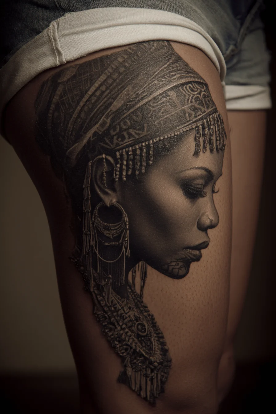 Regal Portrait in Black and Gray