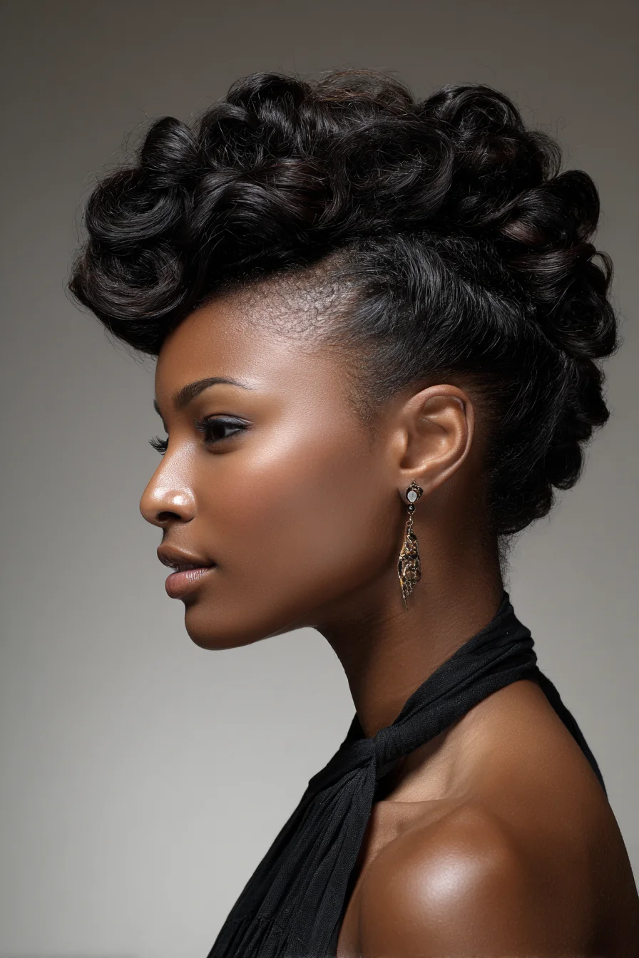 Sculpted Curls Meet Sharp Undercut