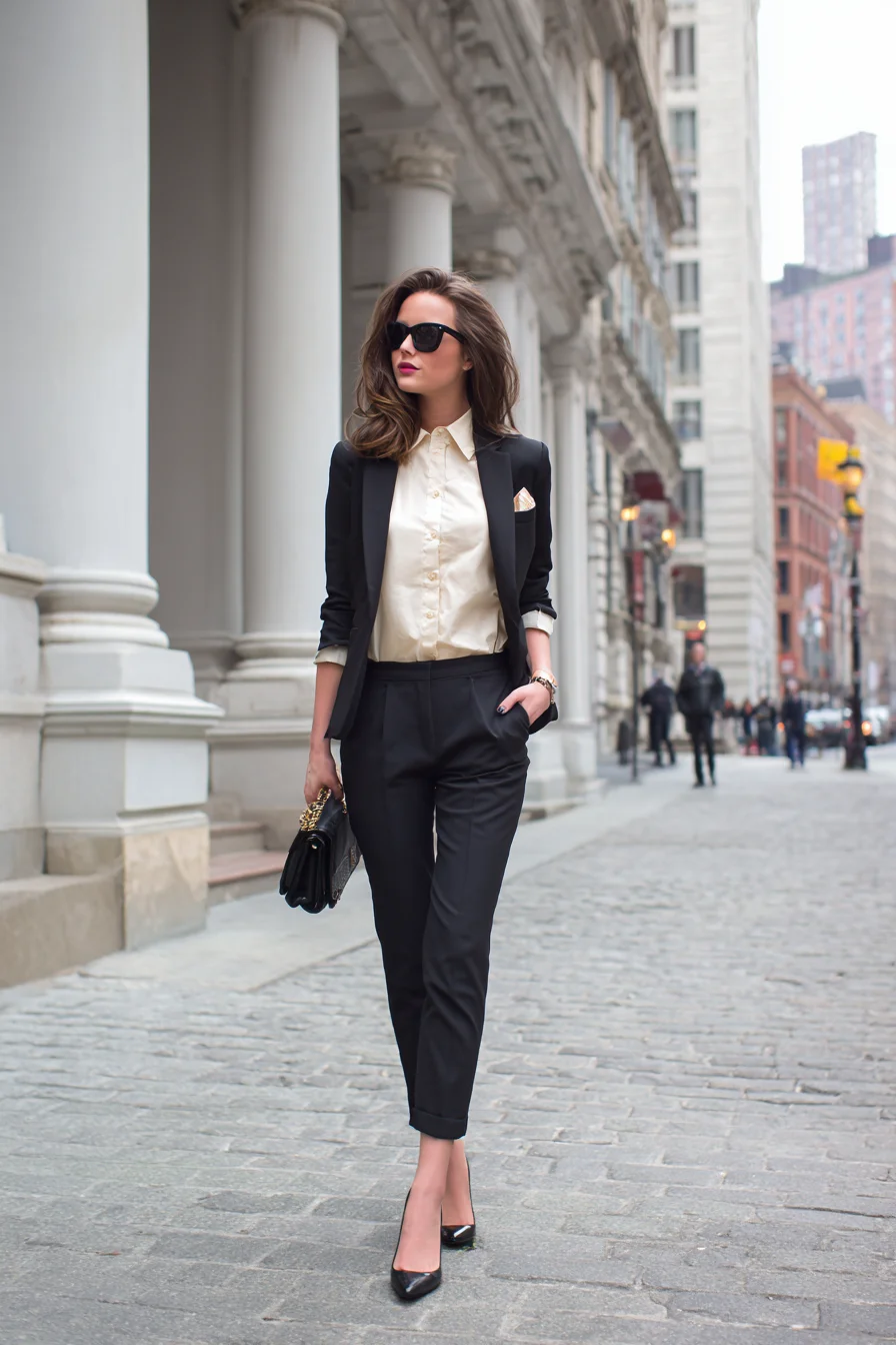 Sharp in Black on City Streets