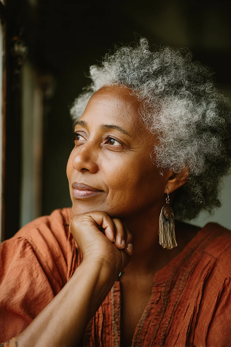 Silver Curls and Quiet Confidence