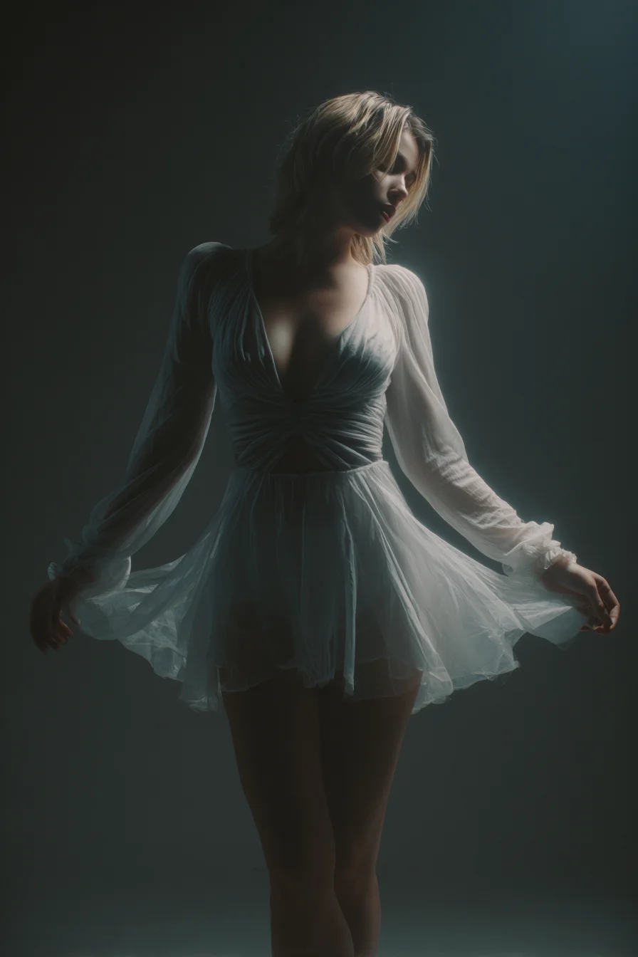 Soft Light, Sheer White Chiffon