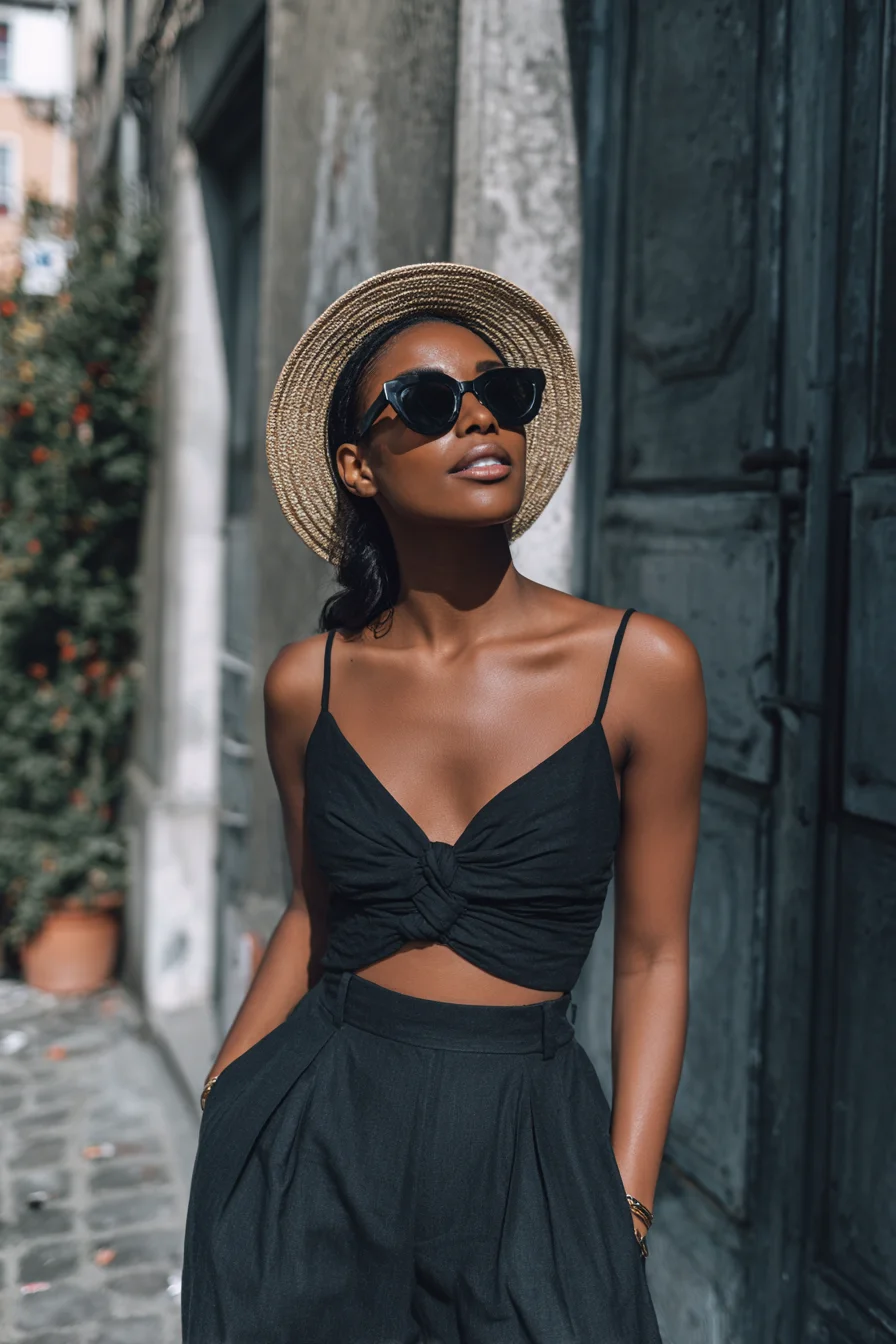 Sun-Drenched Streets in Black