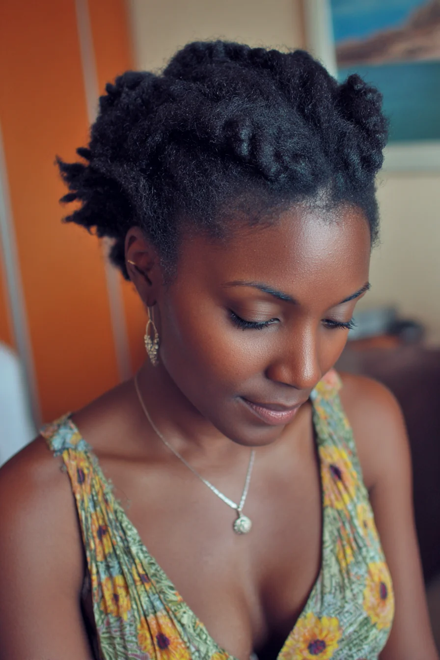 Twisted Updo with Natural Texture