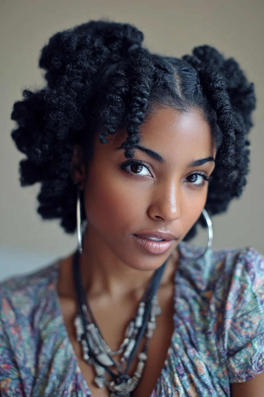 Twisted Updo With Natural Volume