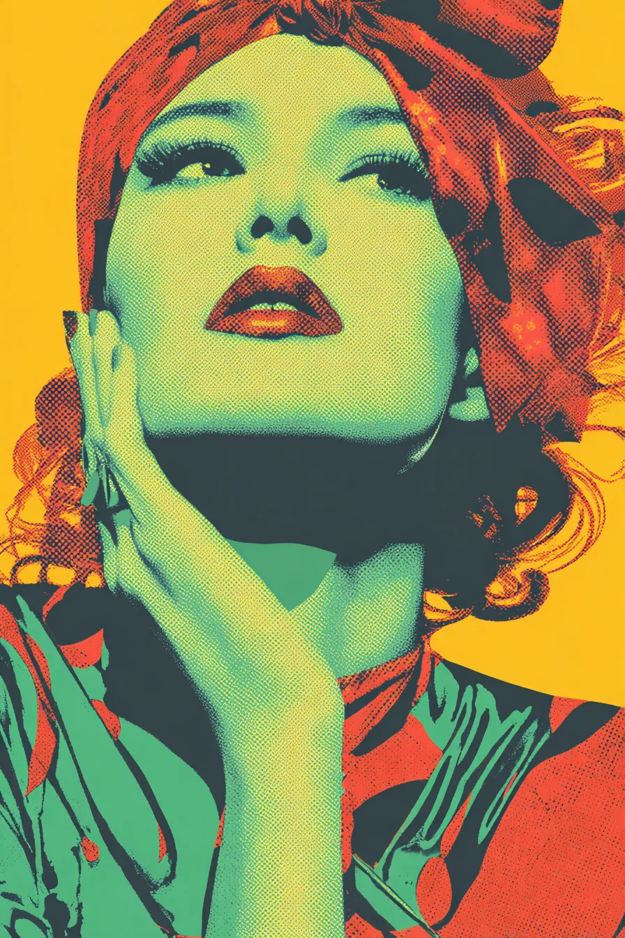 Upward Gaze in Bold Color