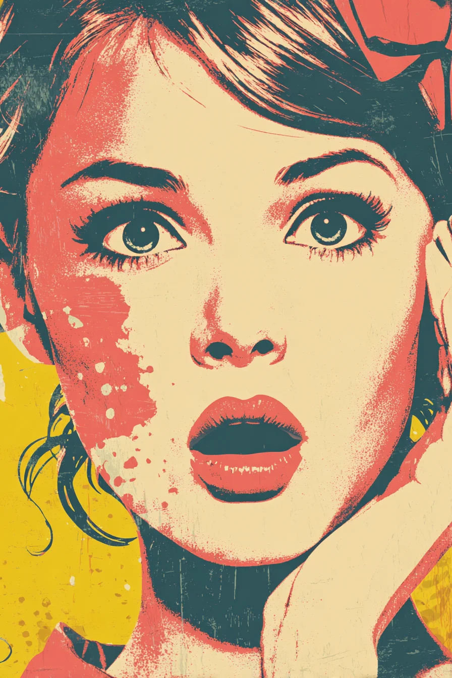 Wide-Eyed Wonder in Retro Print