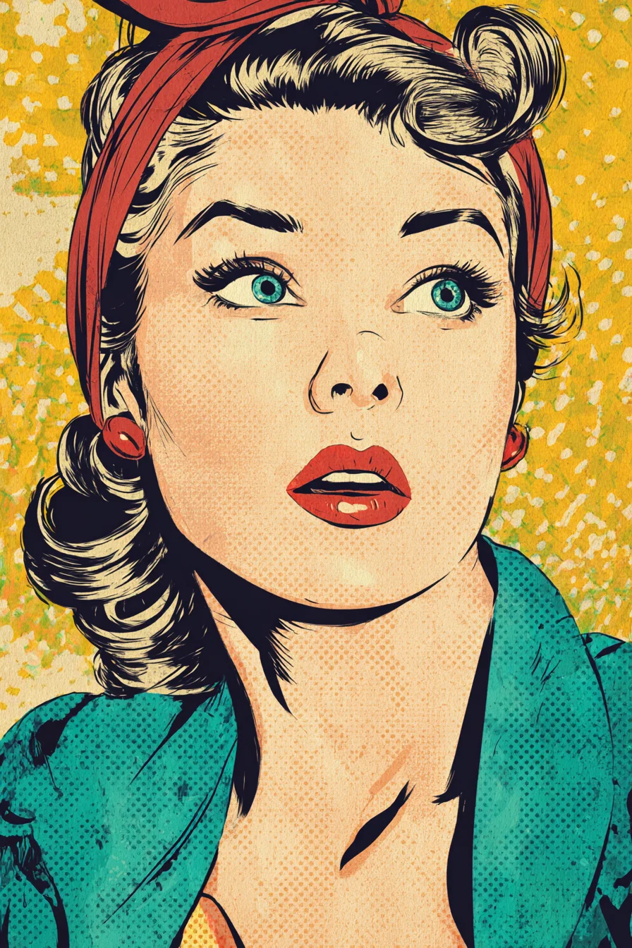 Wide-Eyed Wonder in Retro Style