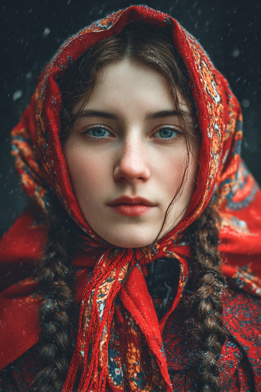 Winter Portrait in Red