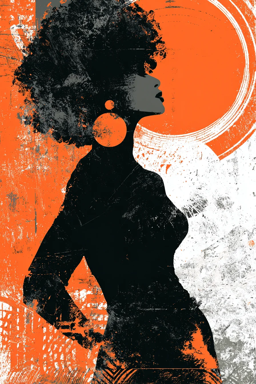 Bold Silhouette in Burnt Orange