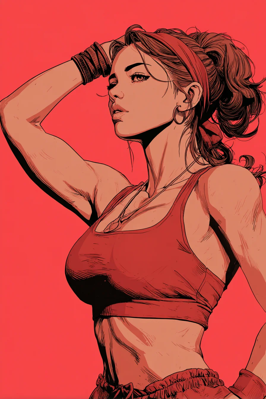 Red Heat Comic Style Fighter